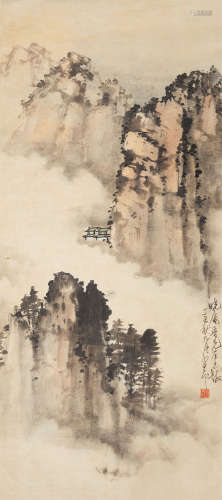 1905～1998 赵少昂 山水 设色纸本 镜片