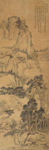 1801～1860 戴熙 山水 水墨纸本 立轴