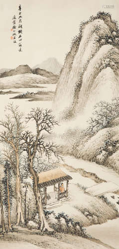 1871～1932 徐行敏 山水 设色纸本 立轴
