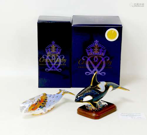 Two Royal Crown Derby paperweights, modelled as a Connaught ...