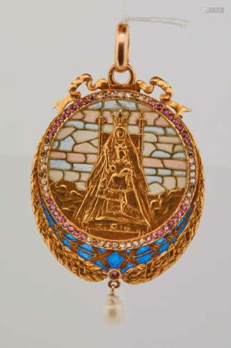 206 LLUIS MASRIERA : grande médaille de la Vierge en Majesté...