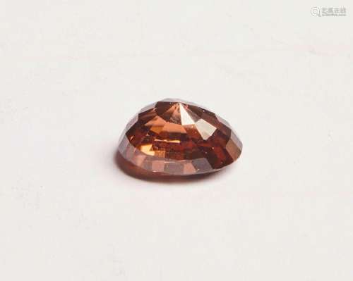 248 Zircon marron orangé (pierre fine), 13,1 mm x 9,3 mm x 7...