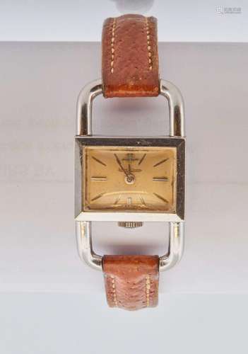 281 JAEGER le COULTRE pour HERMES : bracelet montre étrier e...