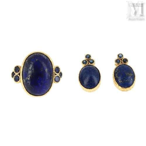 Bague et boucles d'oreilles lapis lazuli