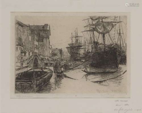 Otto Bacher, American 1856-1909- Venice, 1880; etching on wo...