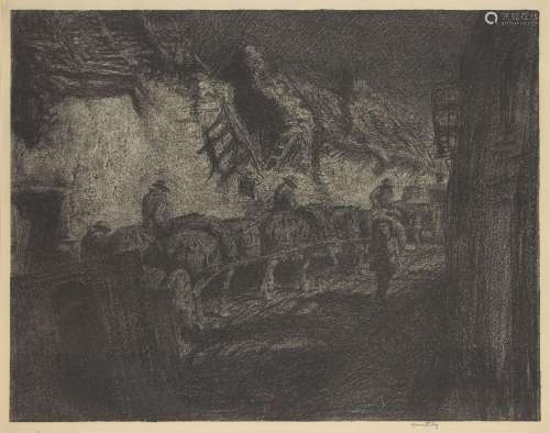 Kerr Eby, American 1889-1946- The Night March, 1919; lithogr...