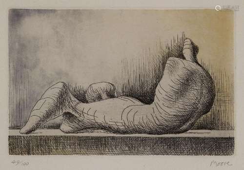 Henry Moore OM CH FBA, British 1898-1986- Reclining Figure: ...