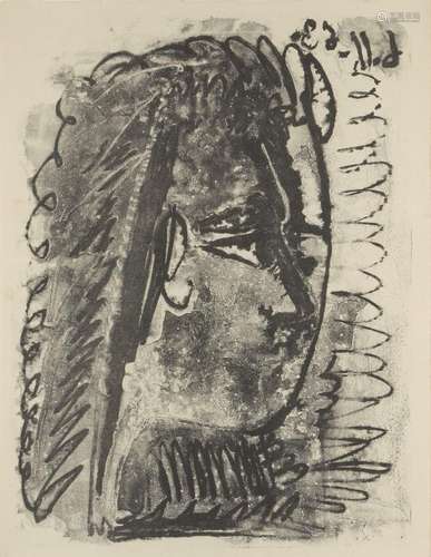 Pablo Picasso, Spanish 1881-1973- Profil de femme regardant ...