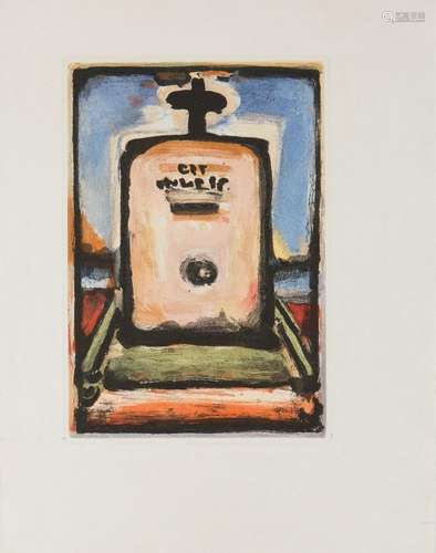 Georges Rouault, French 1871-1958- Gravestone,1936/8; aquati...