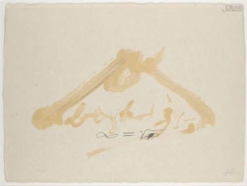 Antoni Tapies, Spanish 1923-2012- En Forme de Montagne, 1980...