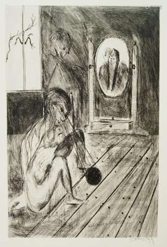 Arthur Boyd AC OBE, Australian 1920-1999-Untitled (seated fi...