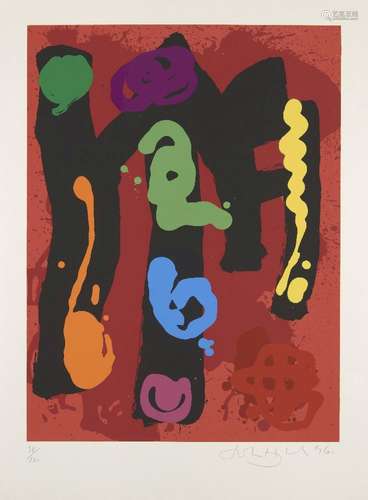 John Hoyland RA, British 1934-2011- Tree of Life, 1996; scre...