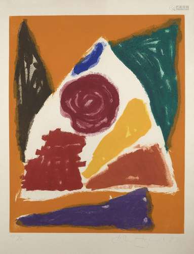 John Hoyland RA, British 1934-2011- Bouquet, 1983; etching w...