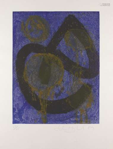 John Hoyland RA, British 1934-2011- The sorcerer,1989; etchi...