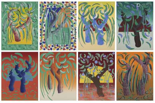 Michael Heindorff, German b.1949- Tasso Trees, 1971; eight s...
