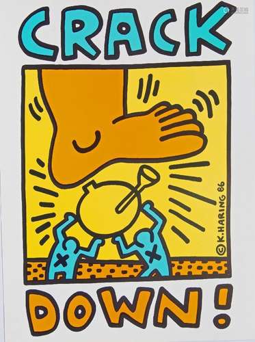 Keith Haring, American 1958-1990- Crack Down, 1986; lithogra...