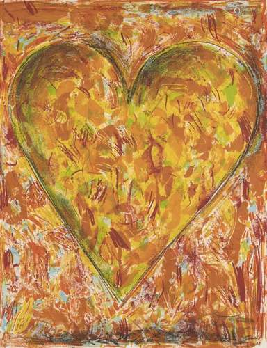 Jim Dine, American b.1935- Sunflower Heart, 2005; lithograph...