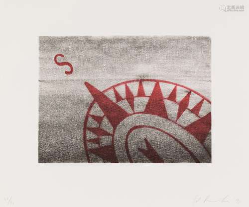 Ed Ruscha, American b.1937- South, 1991; lithograph in colou...