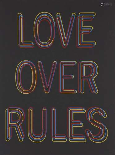 Hank Willis Thomas, American b.1976- Love Over Rules, 2020;s...