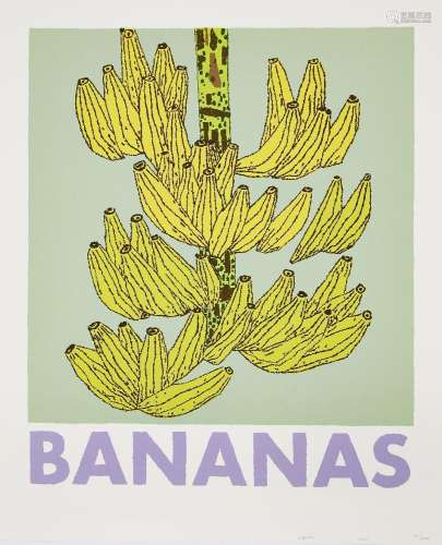 Jonas Wood, American b.1977- Bananas, 2021; screenprint in c...