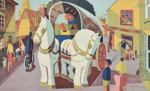 Tom Gentleman (British 1882-1966) The Grey Horses