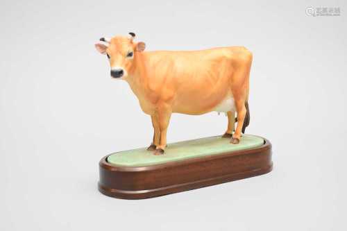 Royal Worcester Jersey Cow and a miniature service decorated...