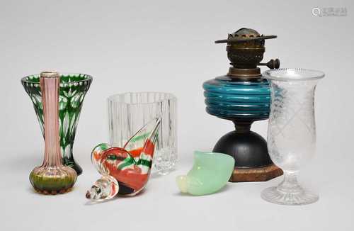 A collection of glass, Victorian - 20th century