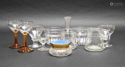 A selection of glass, George III and later