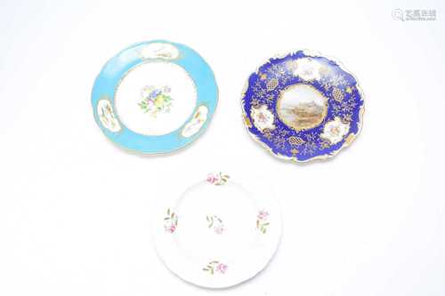 Three Coalport platescomprising a plate painted by J.H Plant...