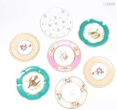 A group of English porcelain plates, predominantly Coalport