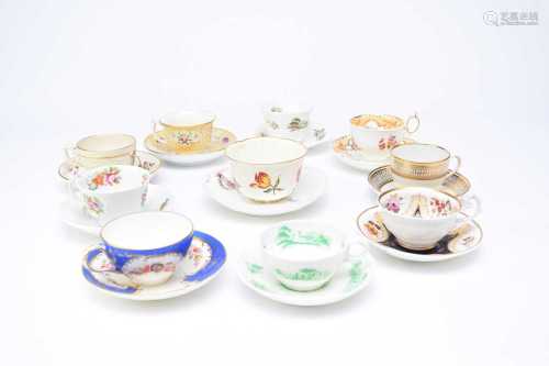 An assembled group of English tea and coffee wares, 19th cen...