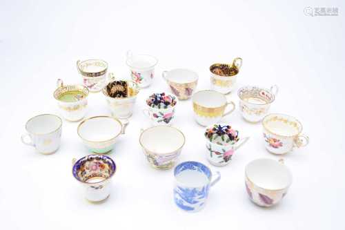 A collection of assorted English tea and coffee cups, 19th c...