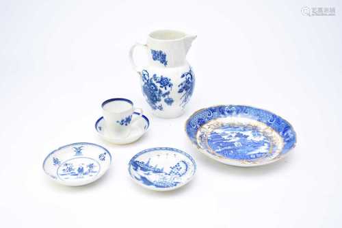 A group of Caughley blue and white porcelain, reference coll...