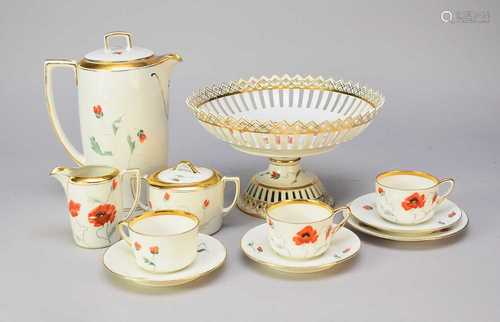 A C.T Altwasser (Silesia) porcelain coffee service, circa 19...