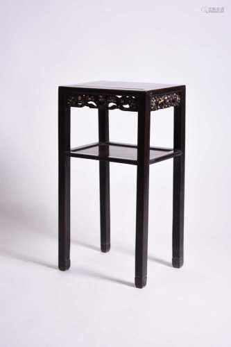 A Chinese rosewood urn stand, Qing Dynasty