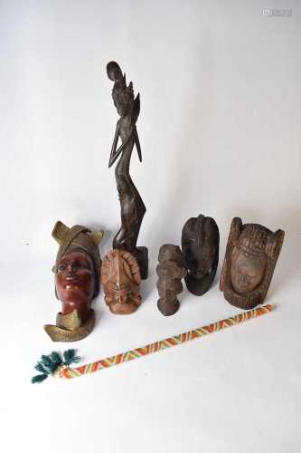 A group of African and South East Asian Works of Art