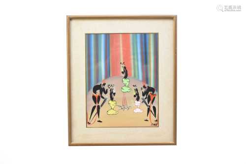 Poto-Poto school, a collection of six figure paintings