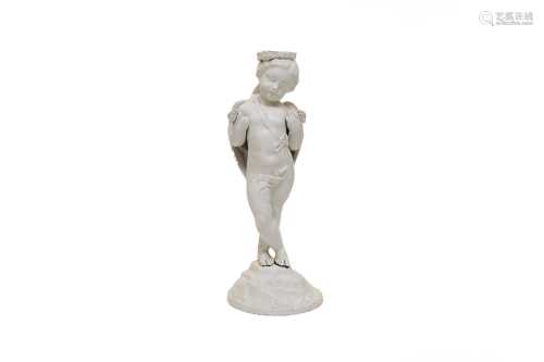 A Victorian Coalbrookdale cast iron figure of a figure emble...