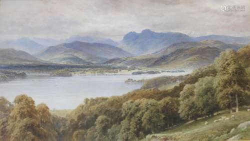 HARRY SUTTON PALMER (1854-1933) A LAKE SCENE, POSSIBLY IN TH...