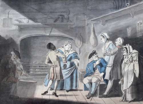 FRANCIS GROSE (1731-1791) HIGH LIFE BELOW STAIRS Watercolour...
