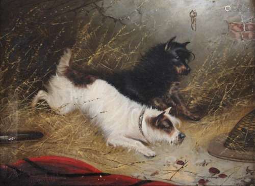 EDWARD ARMFIELD (1817-1896) TERRIERS RATTING A pair, both si...