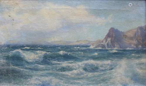 WALTER JAMES SHAW (1851-1933) OFF THE CORNISH COAST Oil on c...