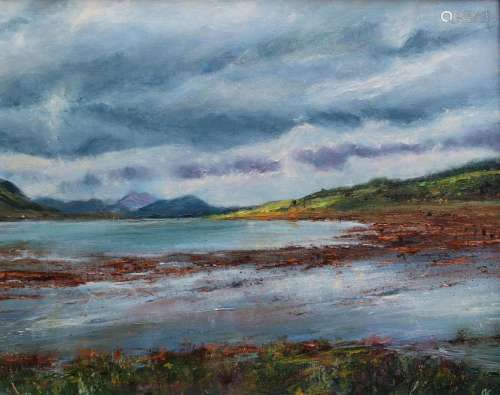 •ANNE CUMMING (Contemporary) VIEW FROM DANA, MULL OF KINTYRE...