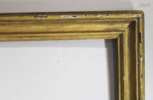 A LARGE FRENCH CARVED GILTWOOD FRAME Probably 18th Century T...
