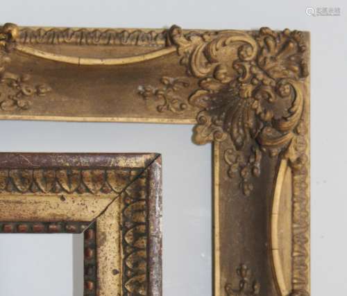A DECORATIVE SMALL PICTURE FRAME with stylised acanthus leaf...
