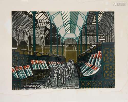 •EDWARD BAWDEN, CBE, RA (1903-1989) THE FLORAL HALL, COVENT ...