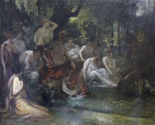 CIRCLE OF DAVID WALLIN (1876-1957) ORPHEUS WITH NYMPHS IN A ...
