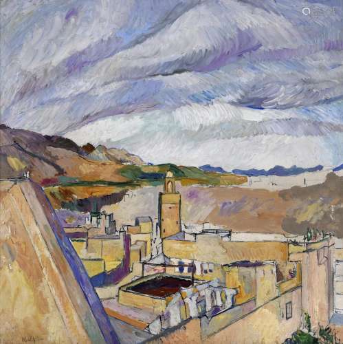 •EDWARD WOLFE, RA (1897-1982) THE FORT ABOVE FEZ (1930) Sign...