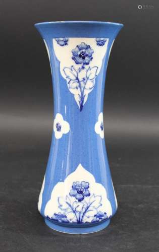 MOORCROFT VASE - FORGET ME NOT a slender vase painted with p...