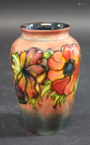MOORCROFT FLAMBE VASE a vase in the Anemone design and with ...